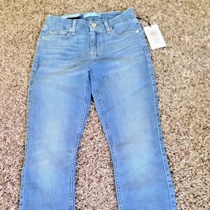 7 For All Mankind Women's Ankle Super Skinny Jeans Size 25 x 30 NWT B(air) denim